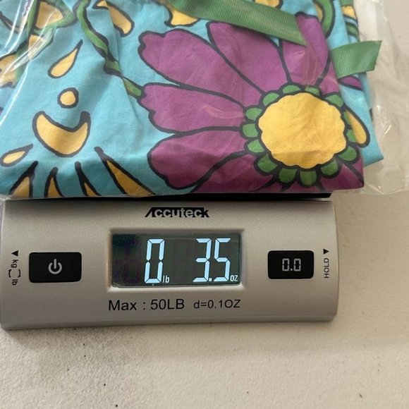 Hanna Andersson Dress Kids 6/7 Blue Purple Green Ribbon Trim Flowers - Picture 11 of 11